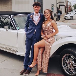 Rose Gold Prom Dress